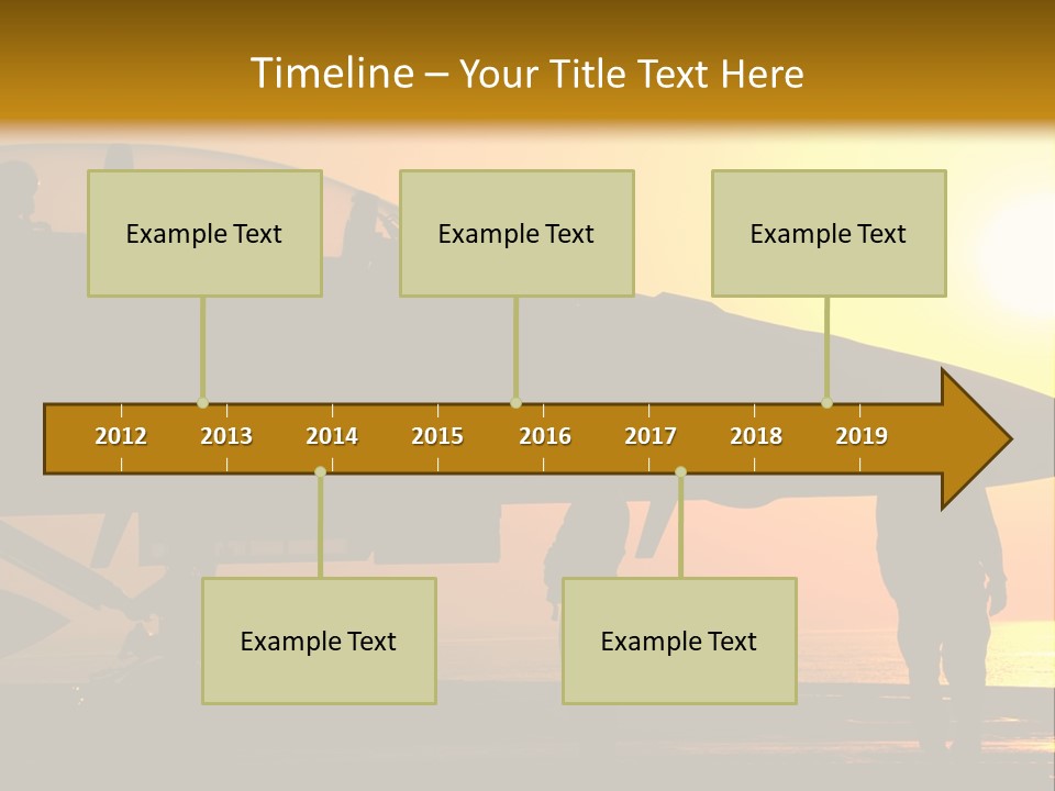 A Group Of People Standing Next To A Fighter Jet PowerPoint Template