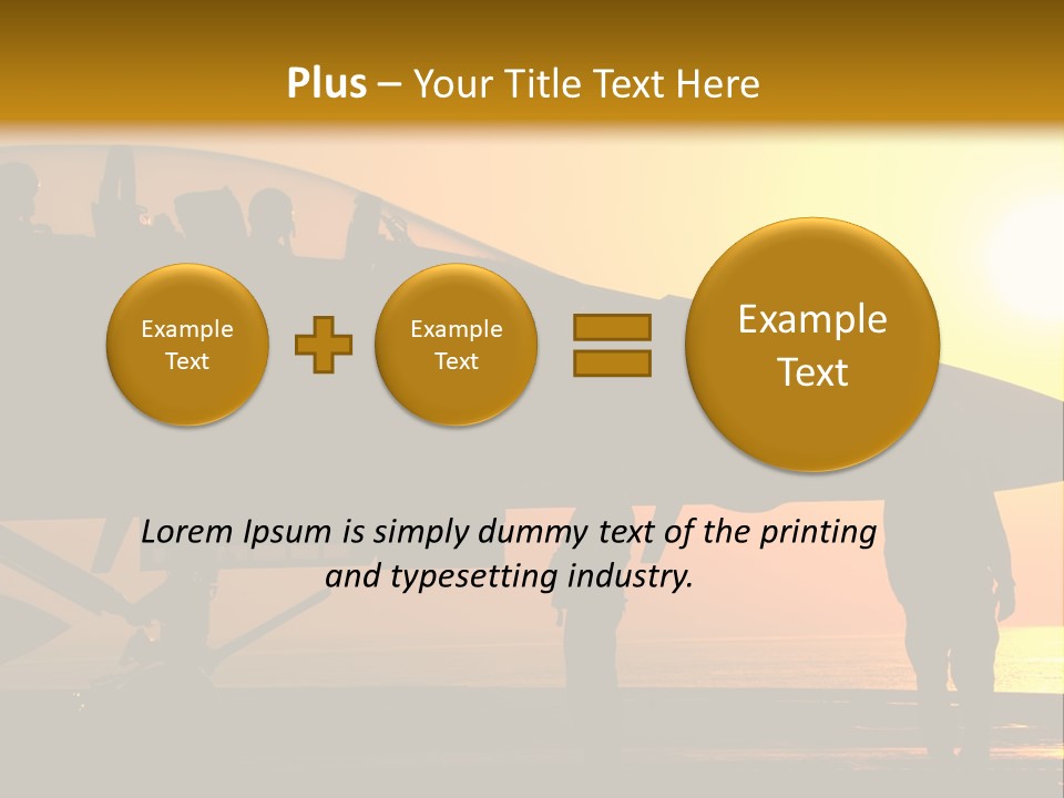 A Group Of People Standing Next To A Fighter Jet PowerPoint Template