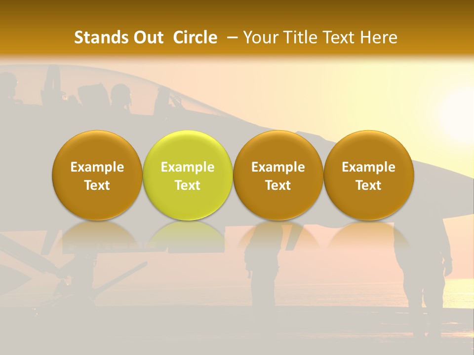 A Group Of People Standing Next To A Fighter Jet PowerPoint Template