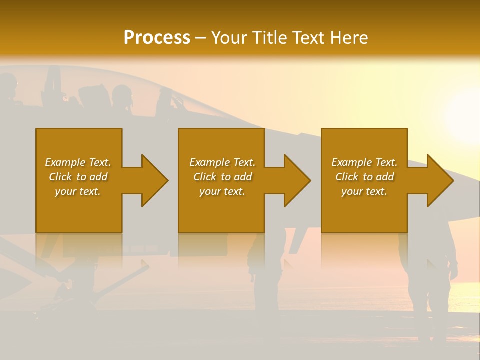 A Group Of People Standing Next To A Fighter Jet PowerPoint Template