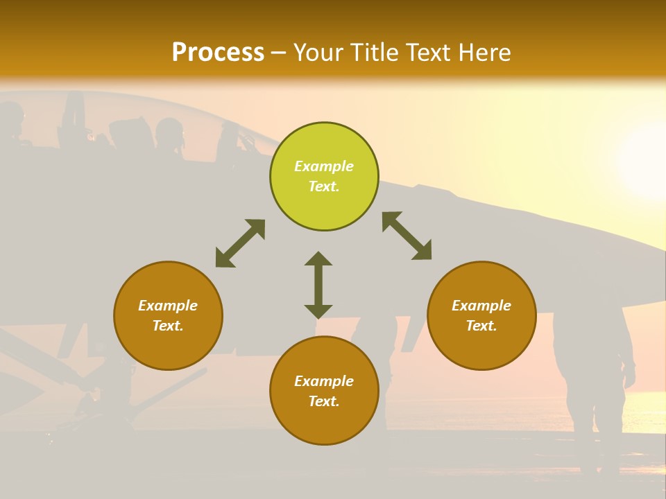 A Group Of People Standing Next To A Fighter Jet PowerPoint Template