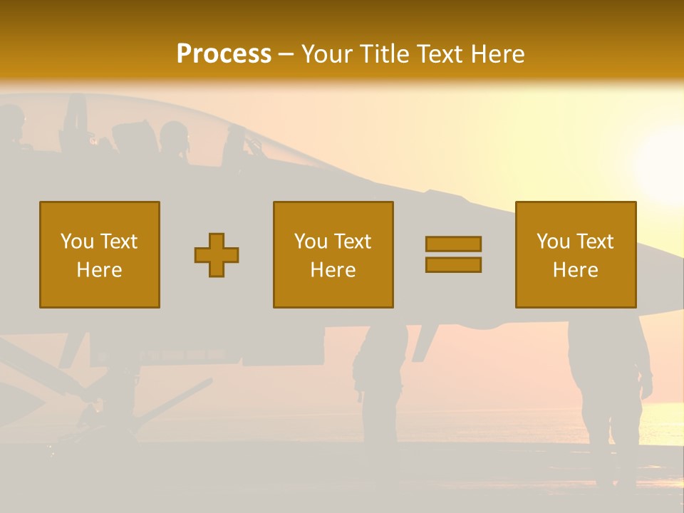 A Group Of People Standing Next To A Fighter Jet PowerPoint Template