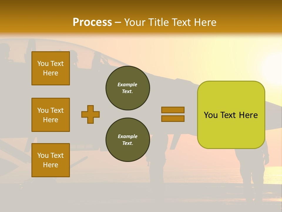 A Group Of People Standing Next To A Fighter Jet PowerPoint Template