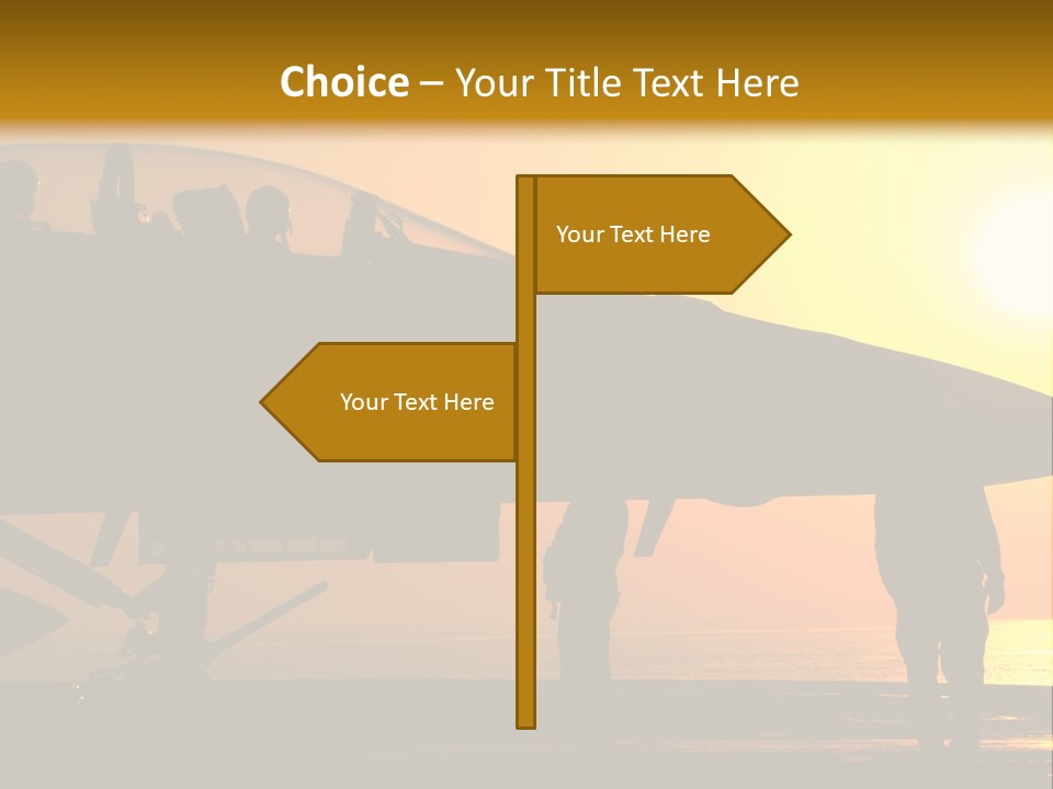 A Group Of People Standing Next To A Fighter Jet PowerPoint Template