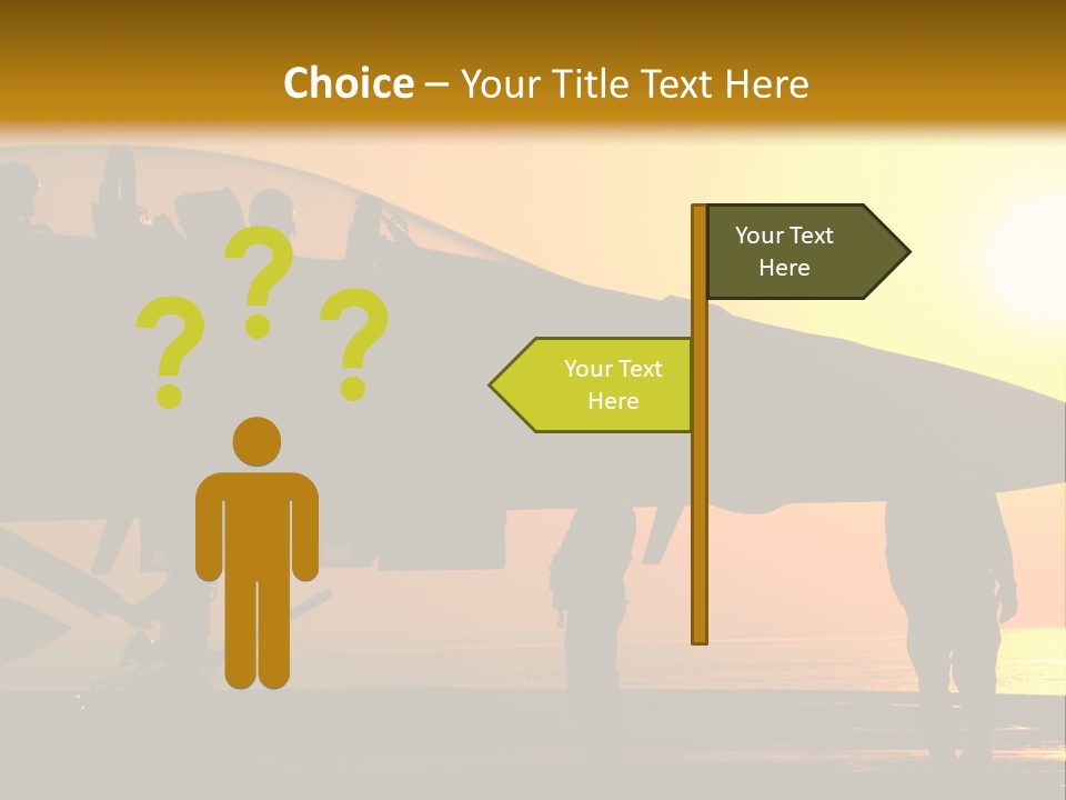 A Group Of People Standing Next To A Fighter Jet PowerPoint Template