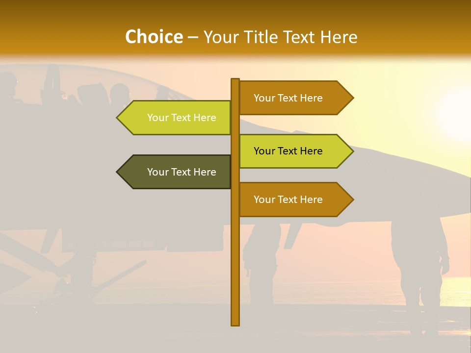 A Group Of People Standing Next To A Fighter Jet PowerPoint Template