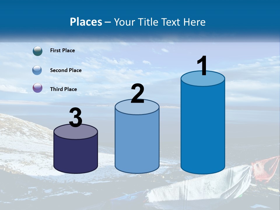 A Blue Sky With Clouds Over A Body Of Water PowerPoint Template