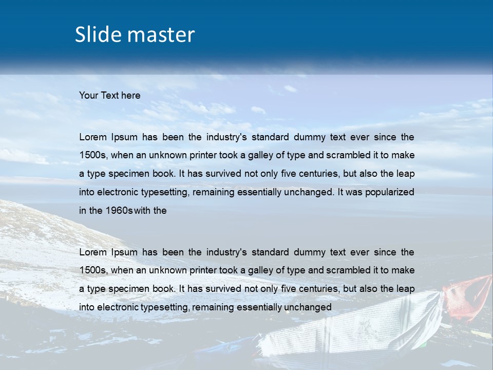 A Blue Sky With Clouds Over A Body Of Water PowerPoint Template