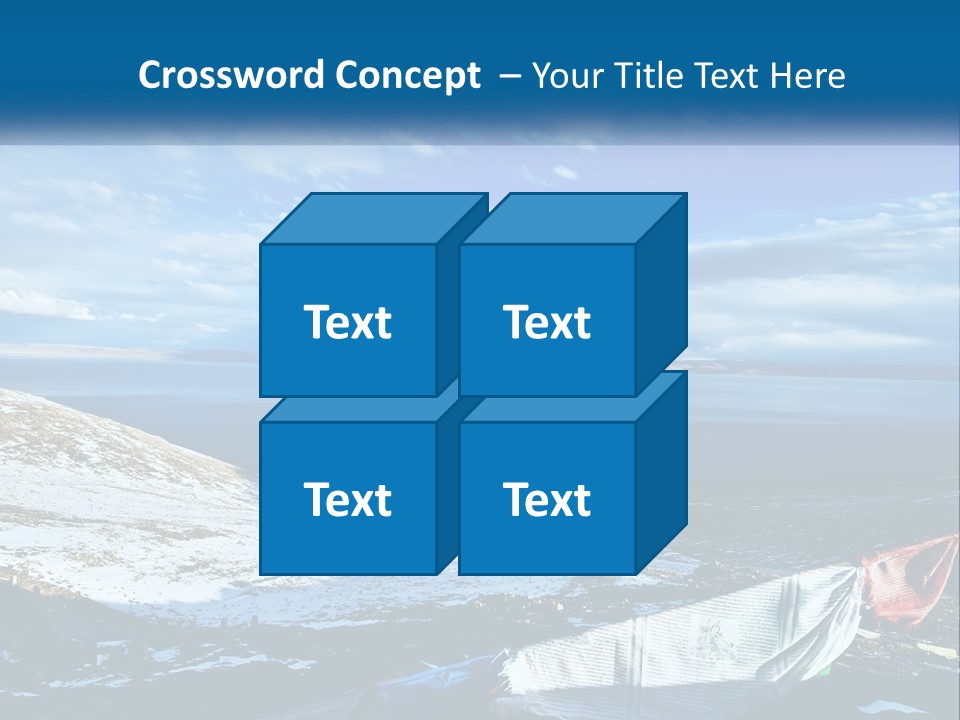 A Blue Sky With Clouds Over A Body Of Water PowerPoint Template