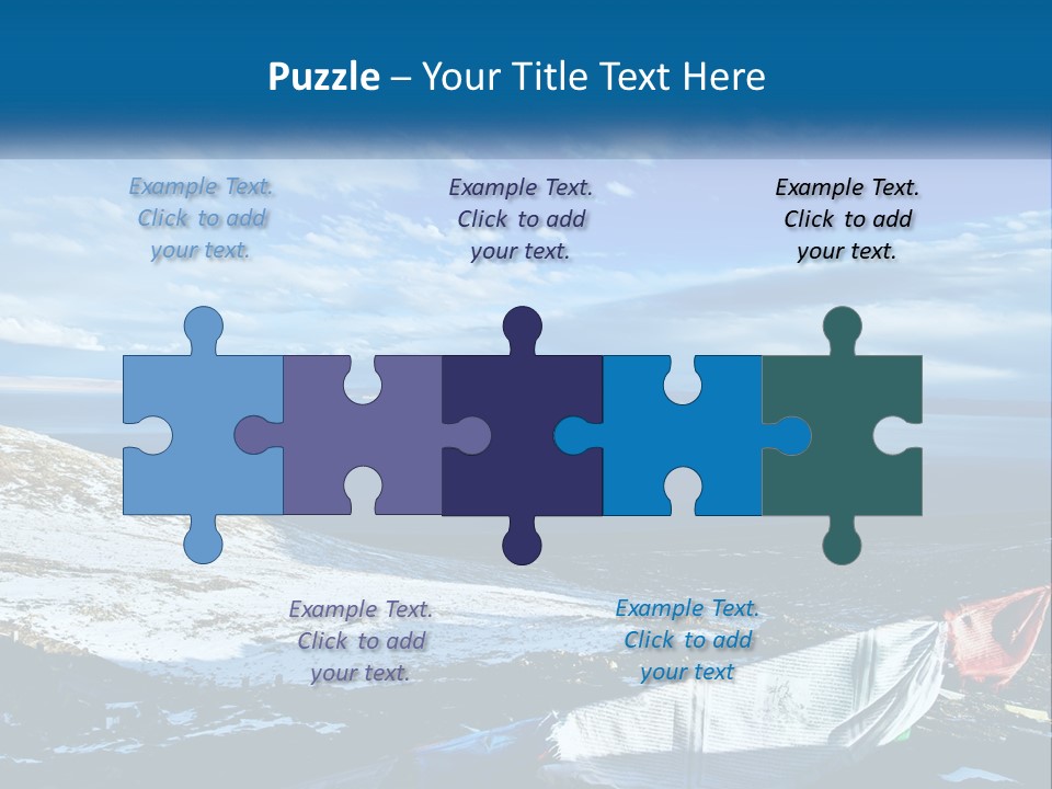 A Blue Sky With Clouds Over A Body Of Water PowerPoint Template