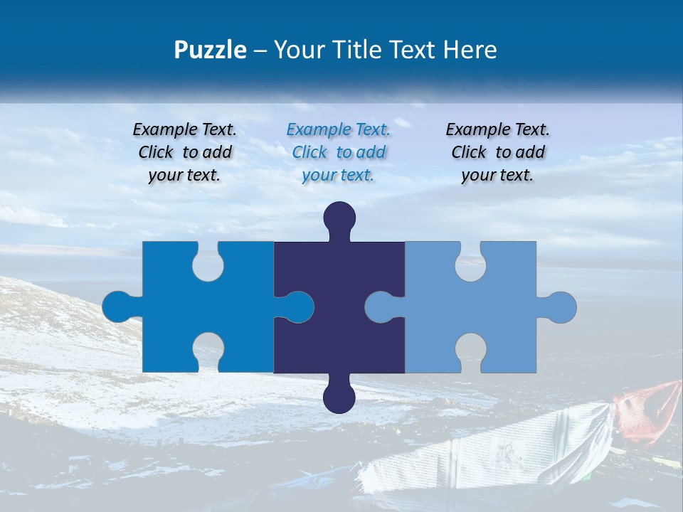 A Blue Sky With Clouds Over A Body Of Water PowerPoint Template