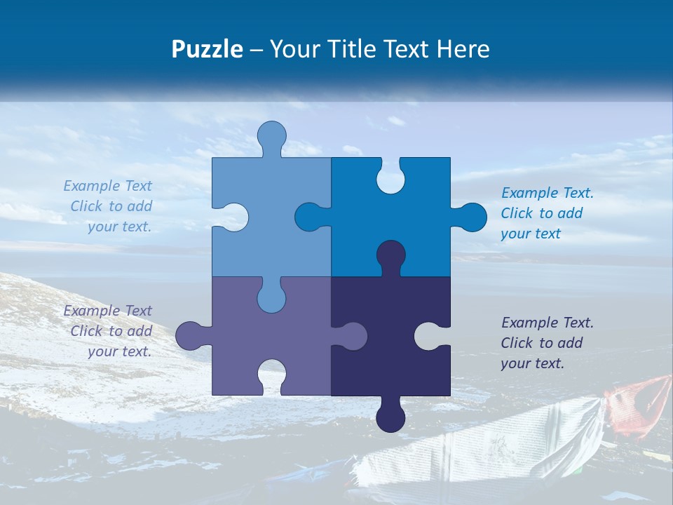 A Blue Sky With Clouds Over A Body Of Water PowerPoint Template