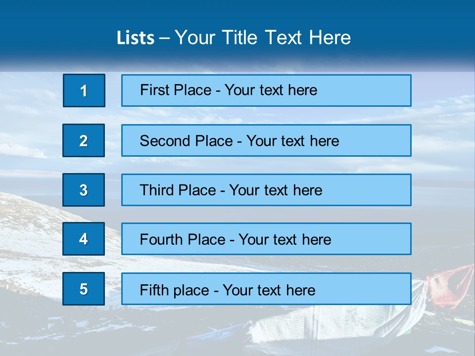 A Blue Sky With Clouds Over A Body Of Water PowerPoint Template