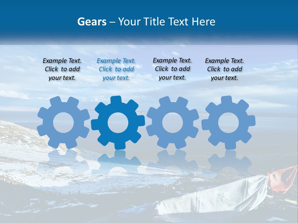 A Blue Sky With Clouds Over A Body Of Water PowerPoint Template