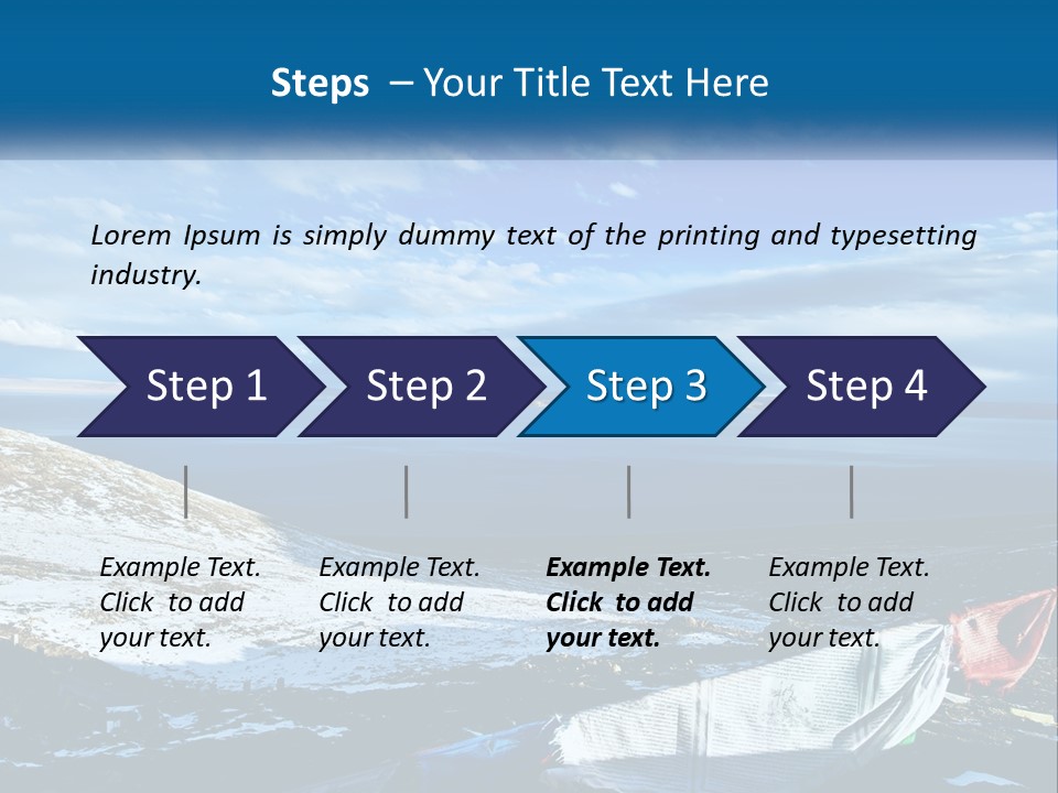 A Blue Sky With Clouds Over A Body Of Water PowerPoint Template