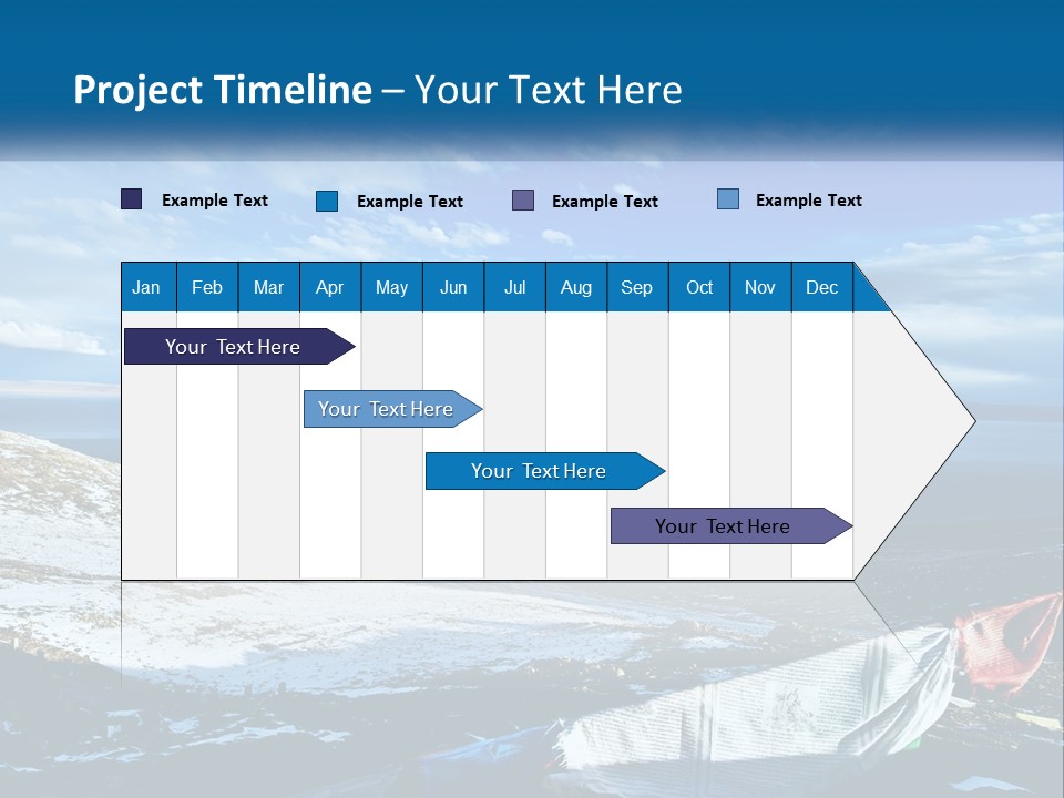 A Blue Sky With Clouds Over A Body Of Water PowerPoint Template