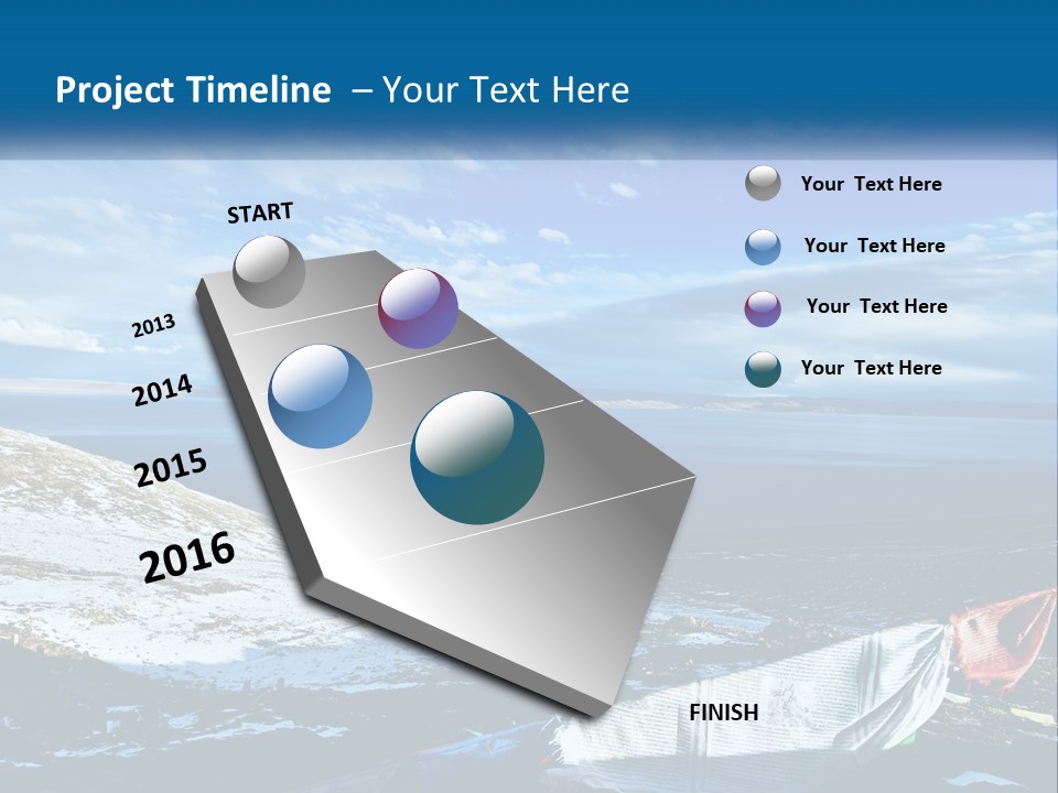 A Blue Sky With Clouds Over A Body Of Water PowerPoint Template