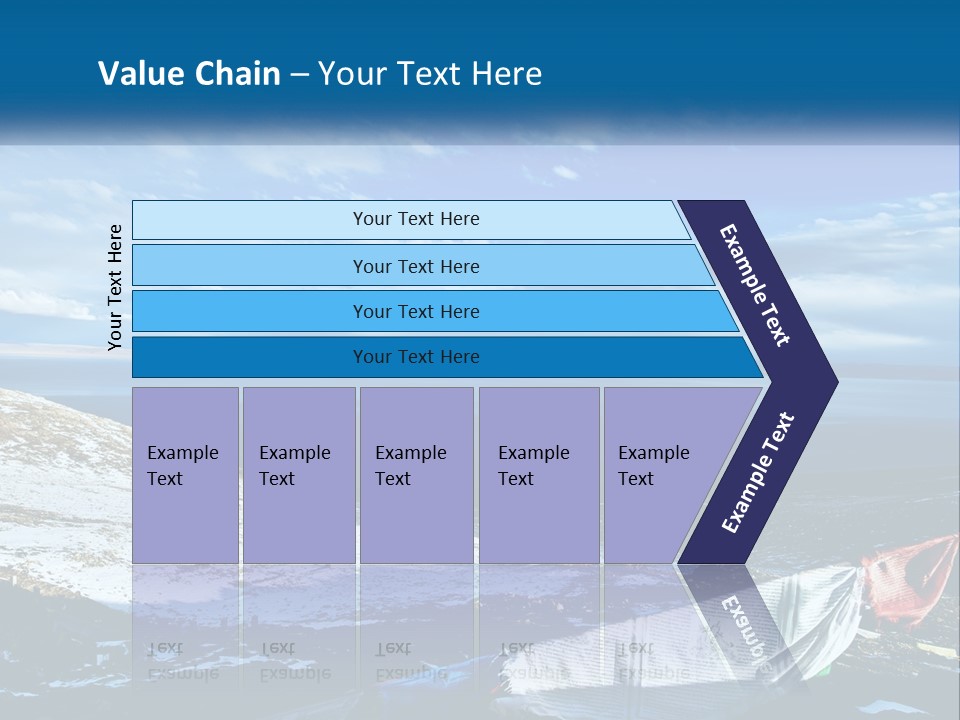 A Blue Sky With Clouds Over A Body Of Water PowerPoint Template