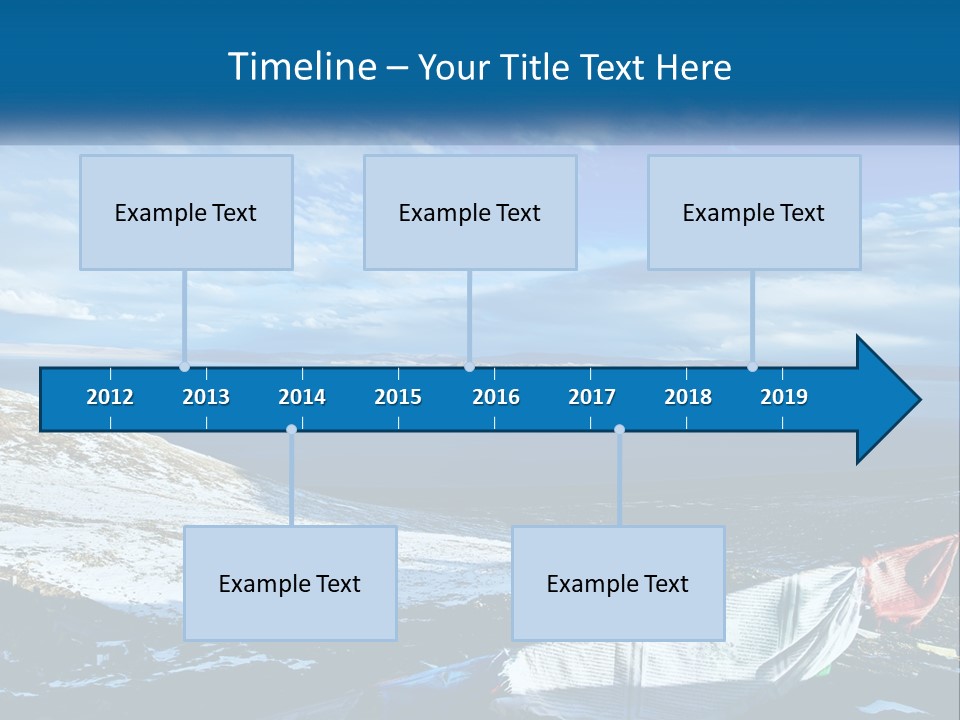 A Blue Sky With Clouds Over A Body Of Water PowerPoint Template