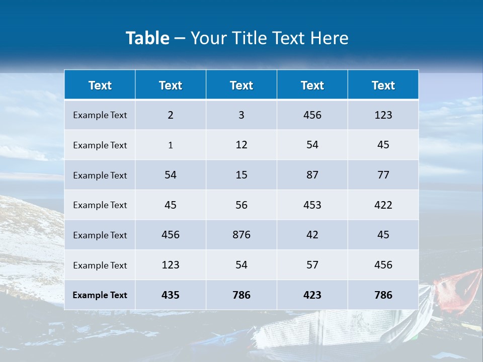 A Blue Sky With Clouds Over A Body Of Water PowerPoint Template