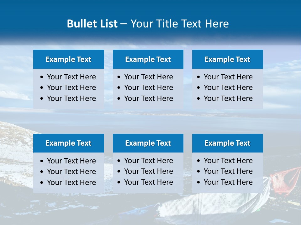 A Blue Sky With Clouds Over A Body Of Water PowerPoint Template