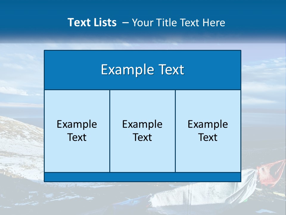A Blue Sky With Clouds Over A Body Of Water PowerPoint Template