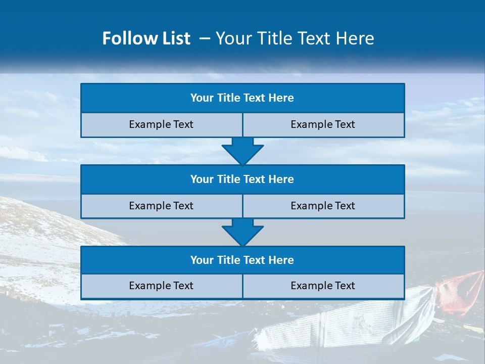 A Blue Sky With Clouds Over A Body Of Water PowerPoint Template