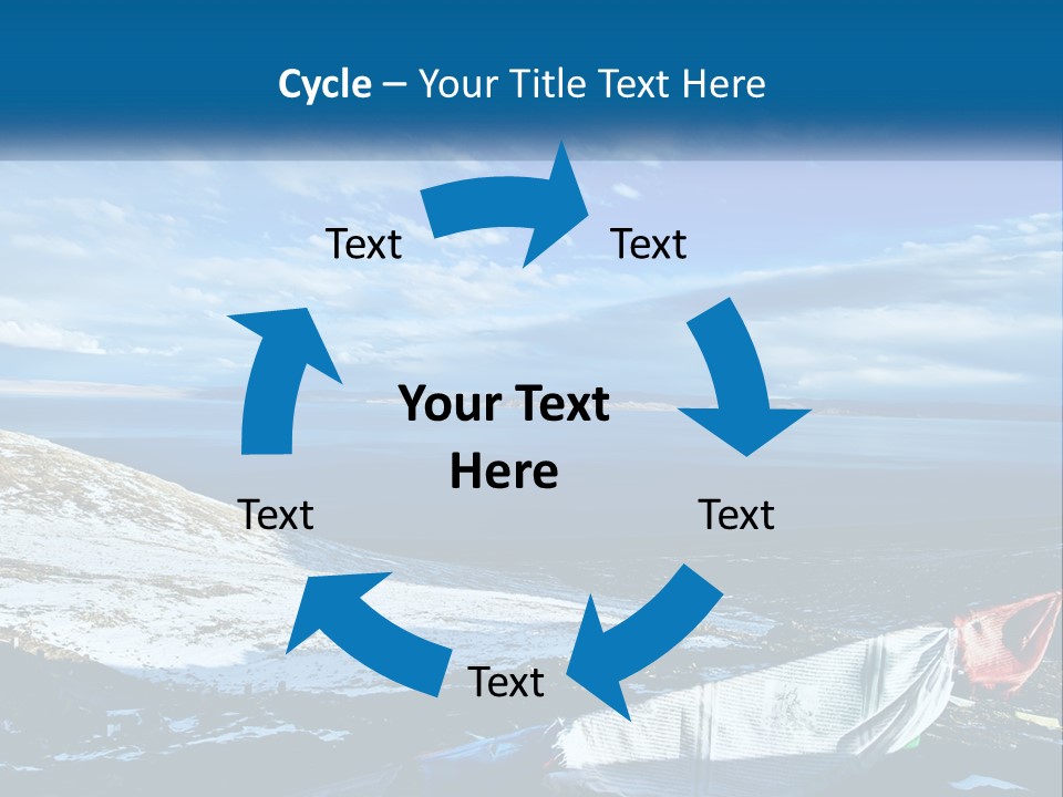 A Blue Sky With Clouds Over A Body Of Water PowerPoint Template