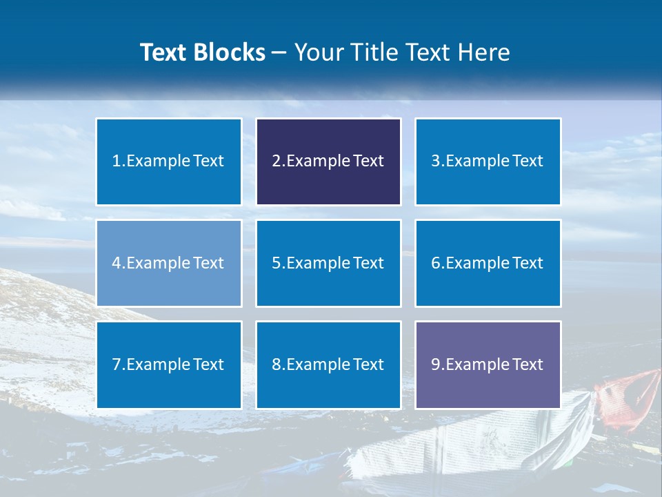 A Blue Sky With Clouds Over A Body Of Water PowerPoint Template