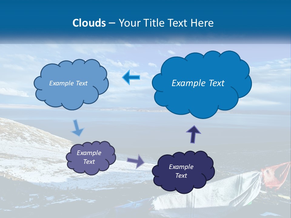 A Blue Sky With Clouds Over A Body Of Water PowerPoint Template