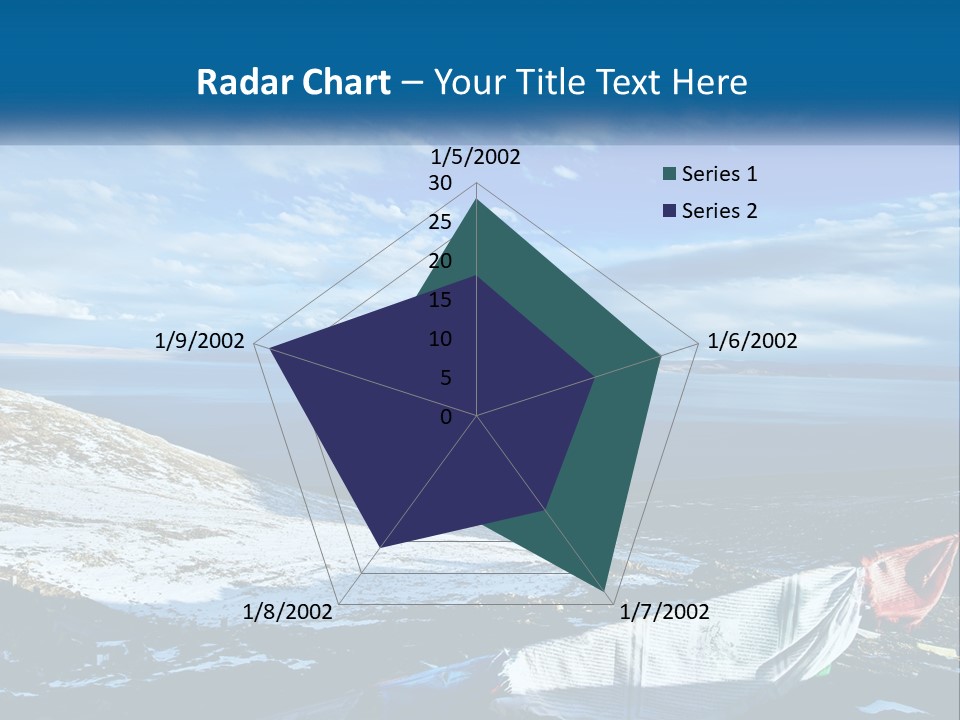 A Blue Sky With Clouds Over A Body Of Water PowerPoint Template