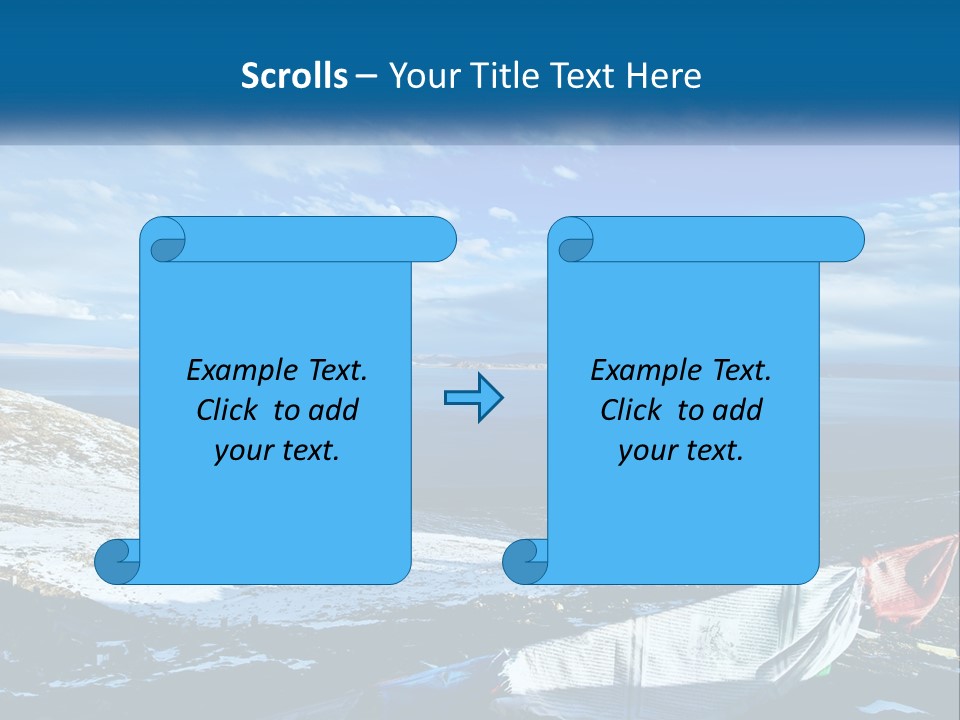 A Blue Sky With Clouds Over A Body Of Water PowerPoint Template