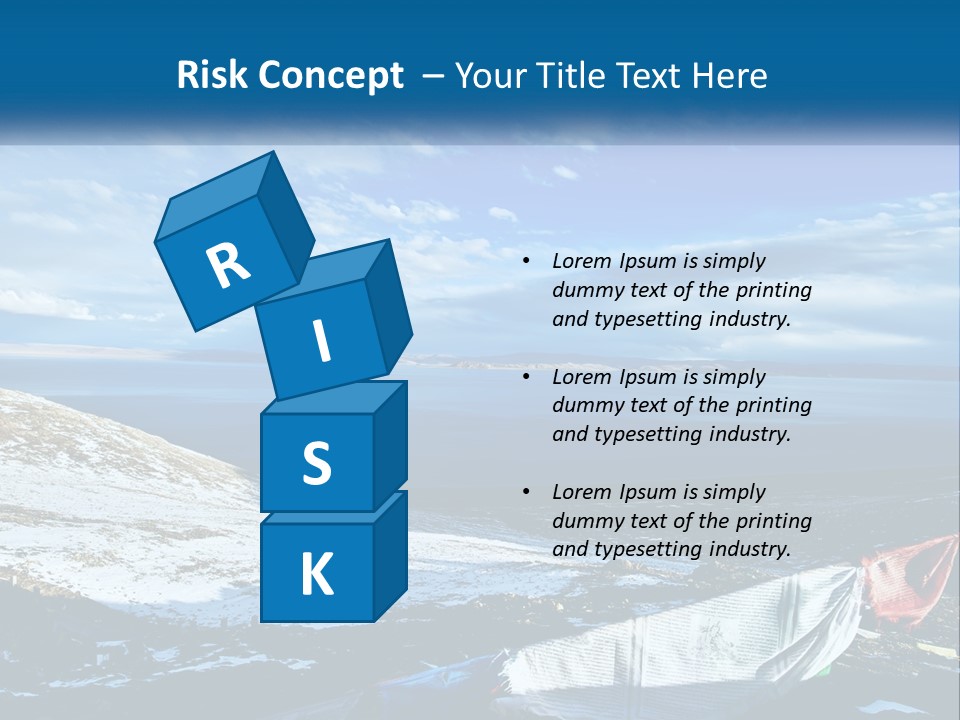 A Blue Sky With Clouds Over A Body Of Water PowerPoint Template