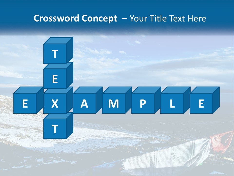 A Blue Sky With Clouds Over A Body Of Water PowerPoint Template