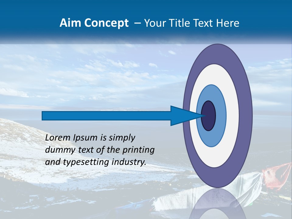 A Blue Sky With Clouds Over A Body Of Water PowerPoint Template