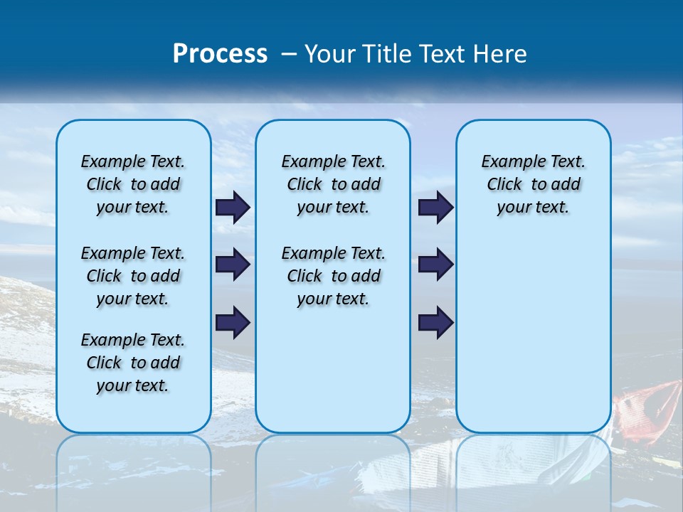 A Blue Sky With Clouds Over A Body Of Water PowerPoint Template