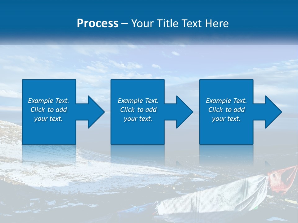 A Blue Sky With Clouds Over A Body Of Water PowerPoint Template