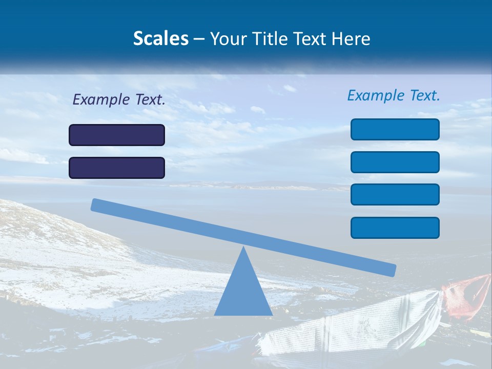 A Blue Sky With Clouds Over A Body Of Water PowerPoint Template