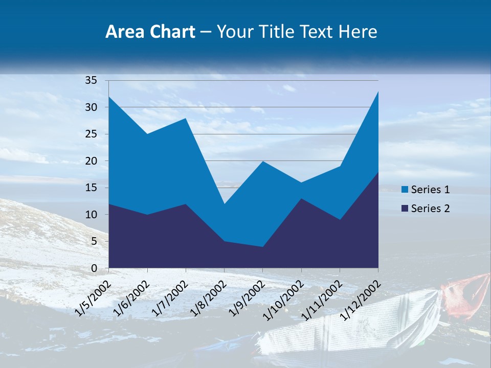 A Blue Sky With Clouds Over A Body Of Water PowerPoint Template