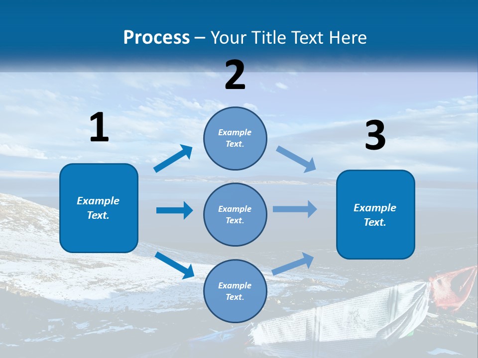 A Blue Sky With Clouds Over A Body Of Water PowerPoint Template