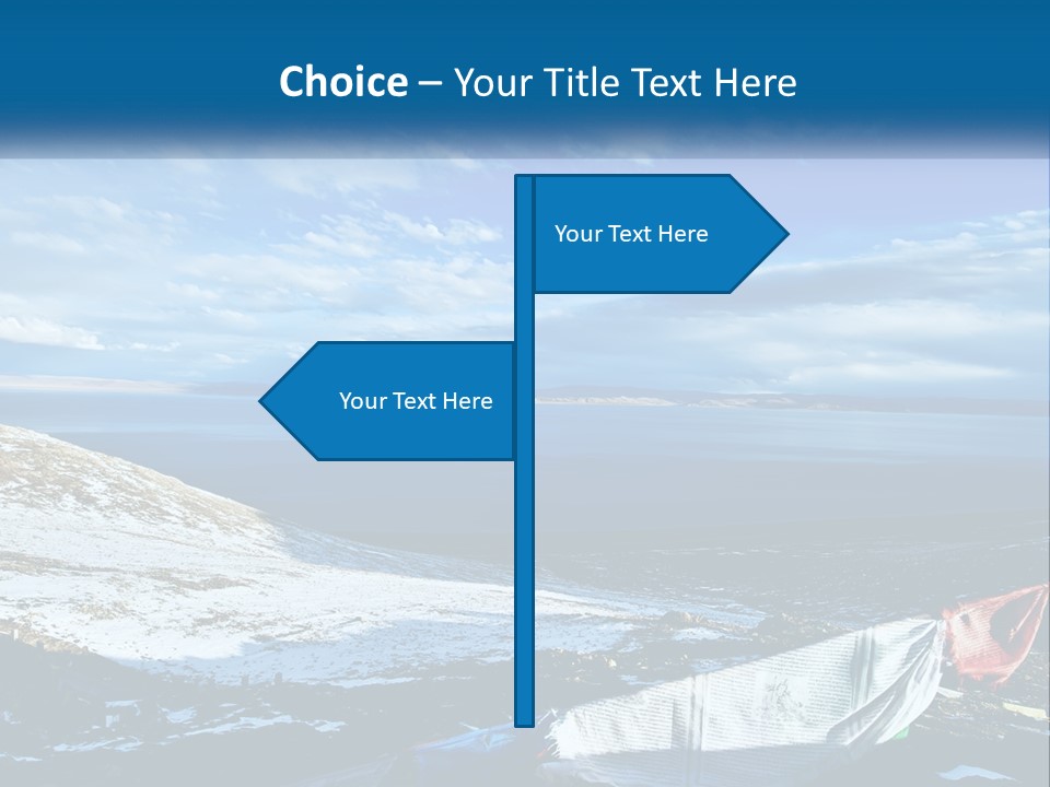 A Blue Sky With Clouds Over A Body Of Water PowerPoint Template