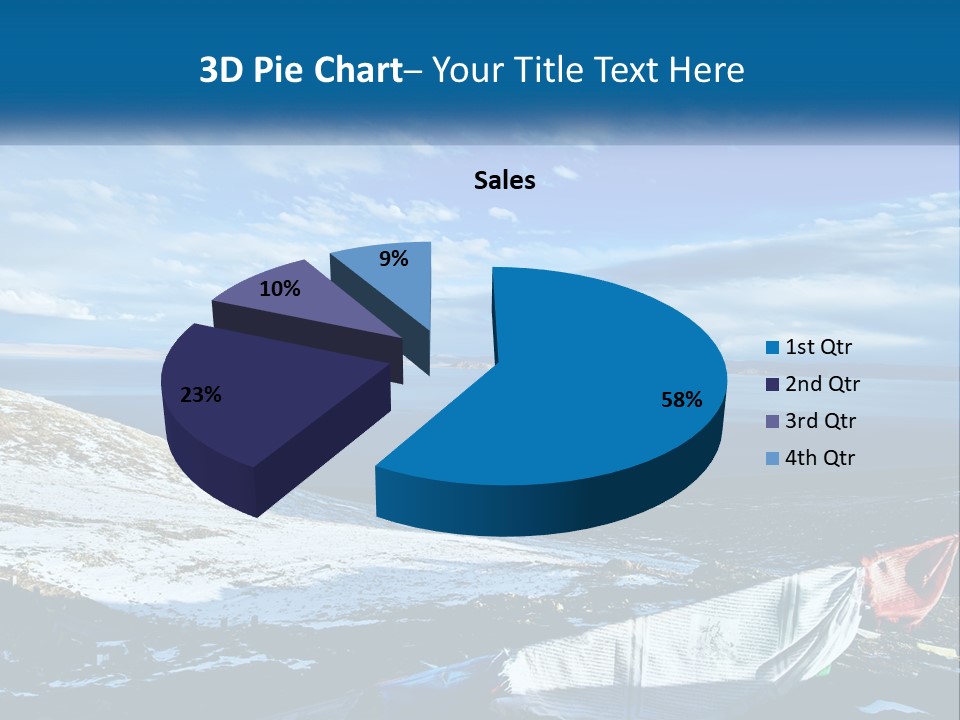 A Blue Sky With Clouds Over A Body Of Water PowerPoint Template