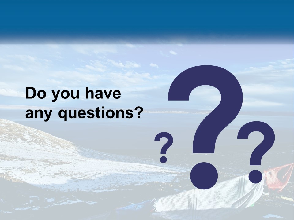 A Blue Sky With Clouds Over A Body Of Water PowerPoint Template