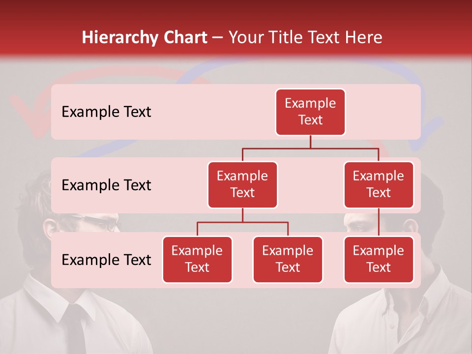 Two Men Facing Each Other With A Red Background PowerPoint Template