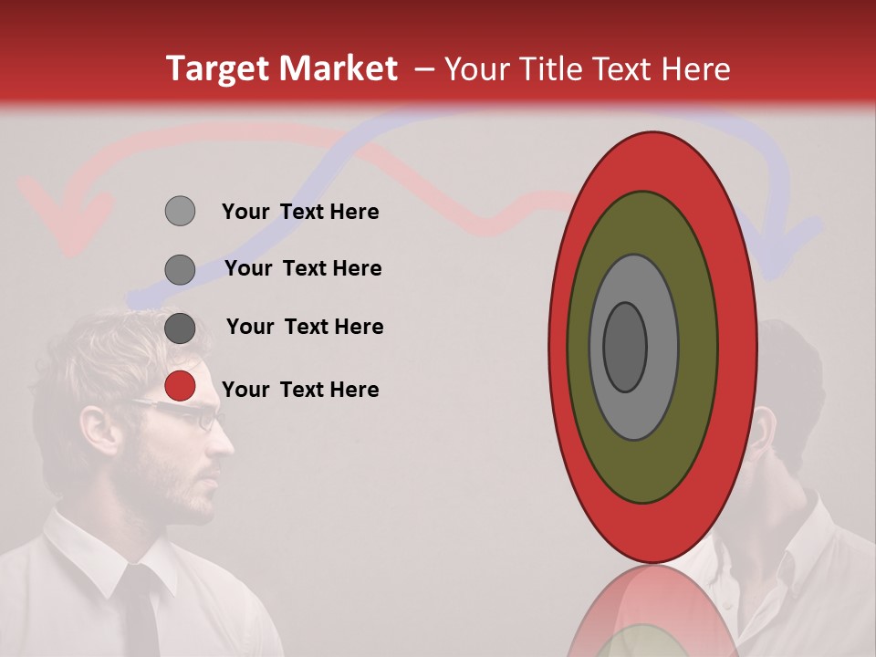Two Men Facing Each Other With A Red Background PowerPoint Template
