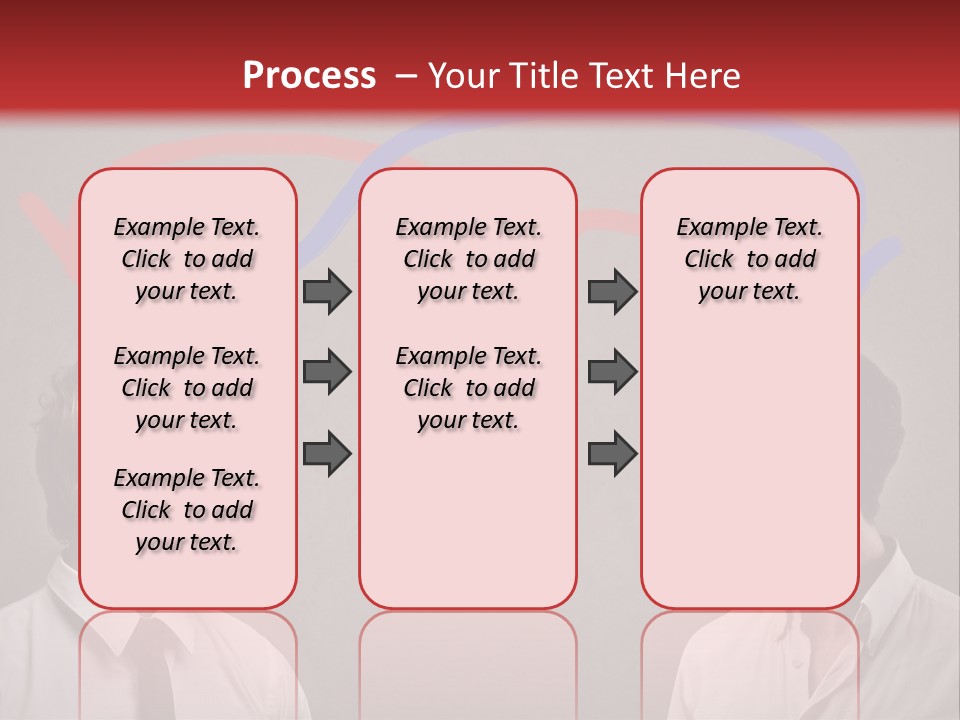 Two Men Facing Each Other With A Red Background PowerPoint Template