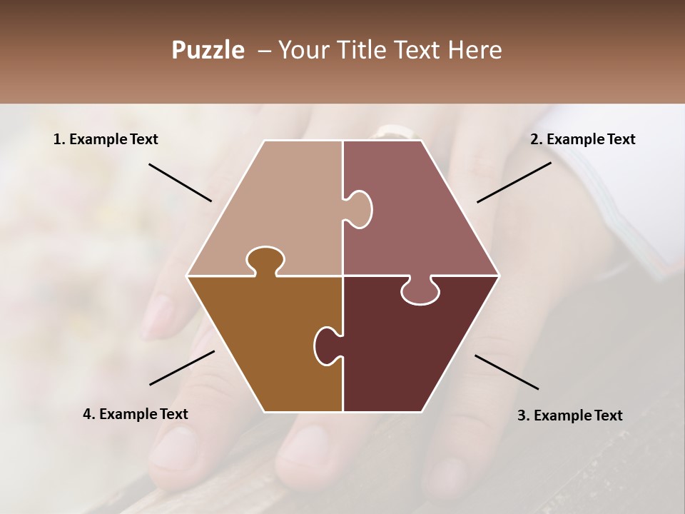 A Couple Holding Hands With Wedding Rings On Them PowerPoint Template