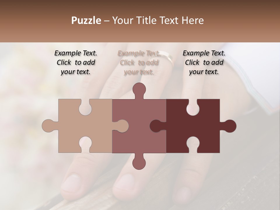 A Couple Holding Hands With Wedding Rings On Them PowerPoint Template