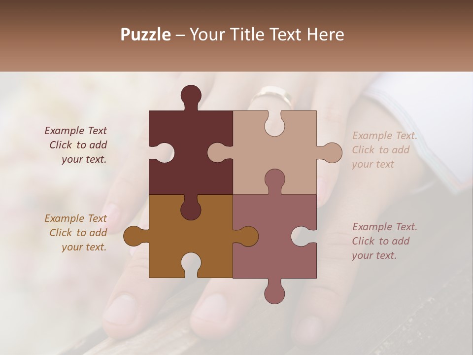 A Couple Holding Hands With Wedding Rings On Them PowerPoint Template