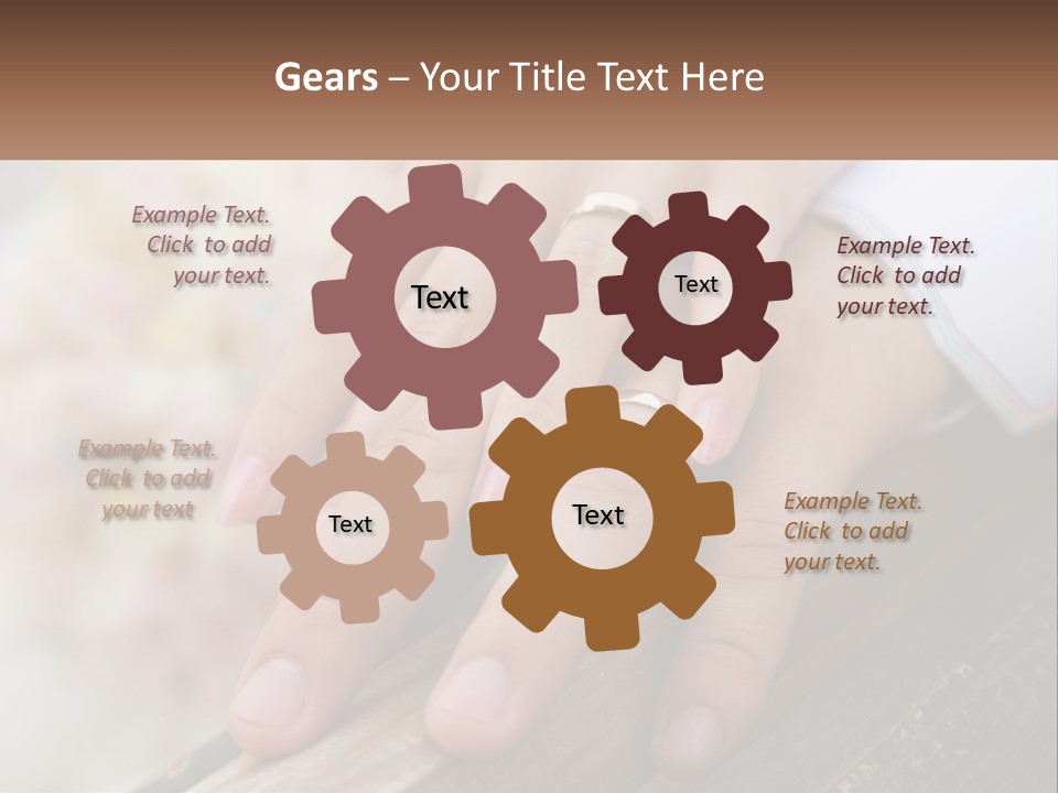 A Couple Holding Hands With Wedding Rings On Them PowerPoint Template